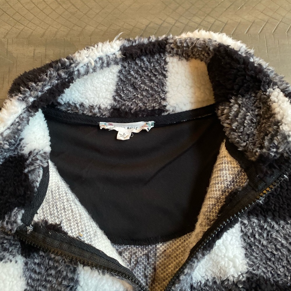 kids plaid sherpa
